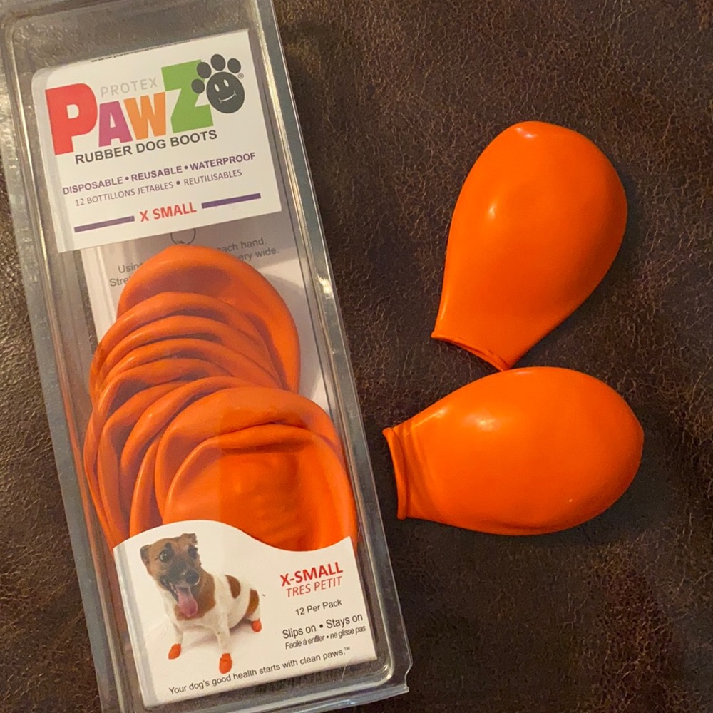 PAWZ Rubber Dog Boots XS NIB